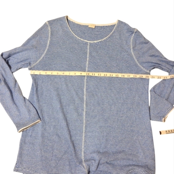 Poetry Hemp / Organic Cotton Women's Size 10 Blue Long Sleeves Shirt Minimalist - Picture 2 of 5